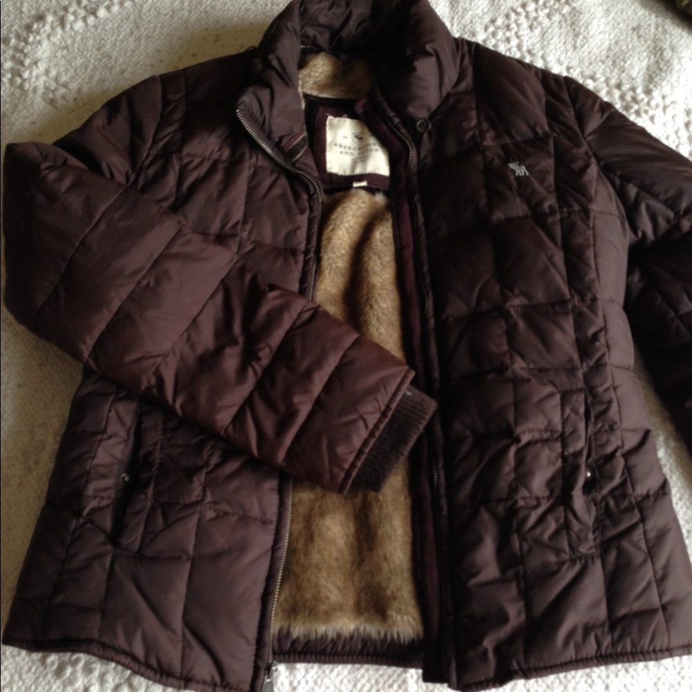 Abercrombie and fitch jacket with furry interior